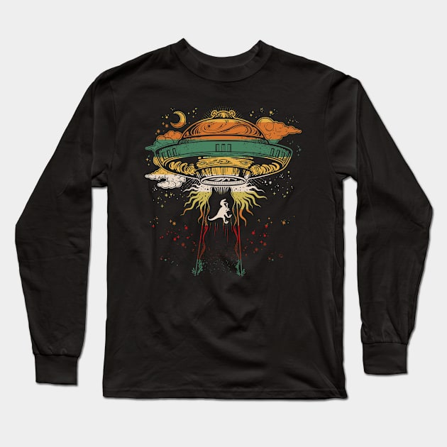 UFO Raptor Long Sleeve T-Shirt by Psitta